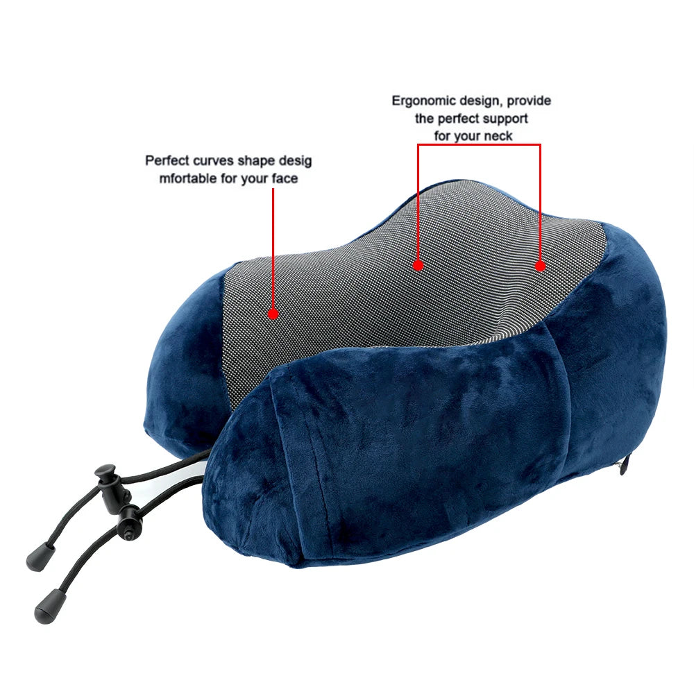 Memory Foam U-Shaped Travel Pillow